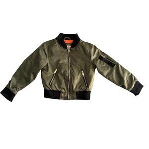 URBAN REPUBLIC Olive Bomber Pilot Jacket Top Girls Collection 5/6